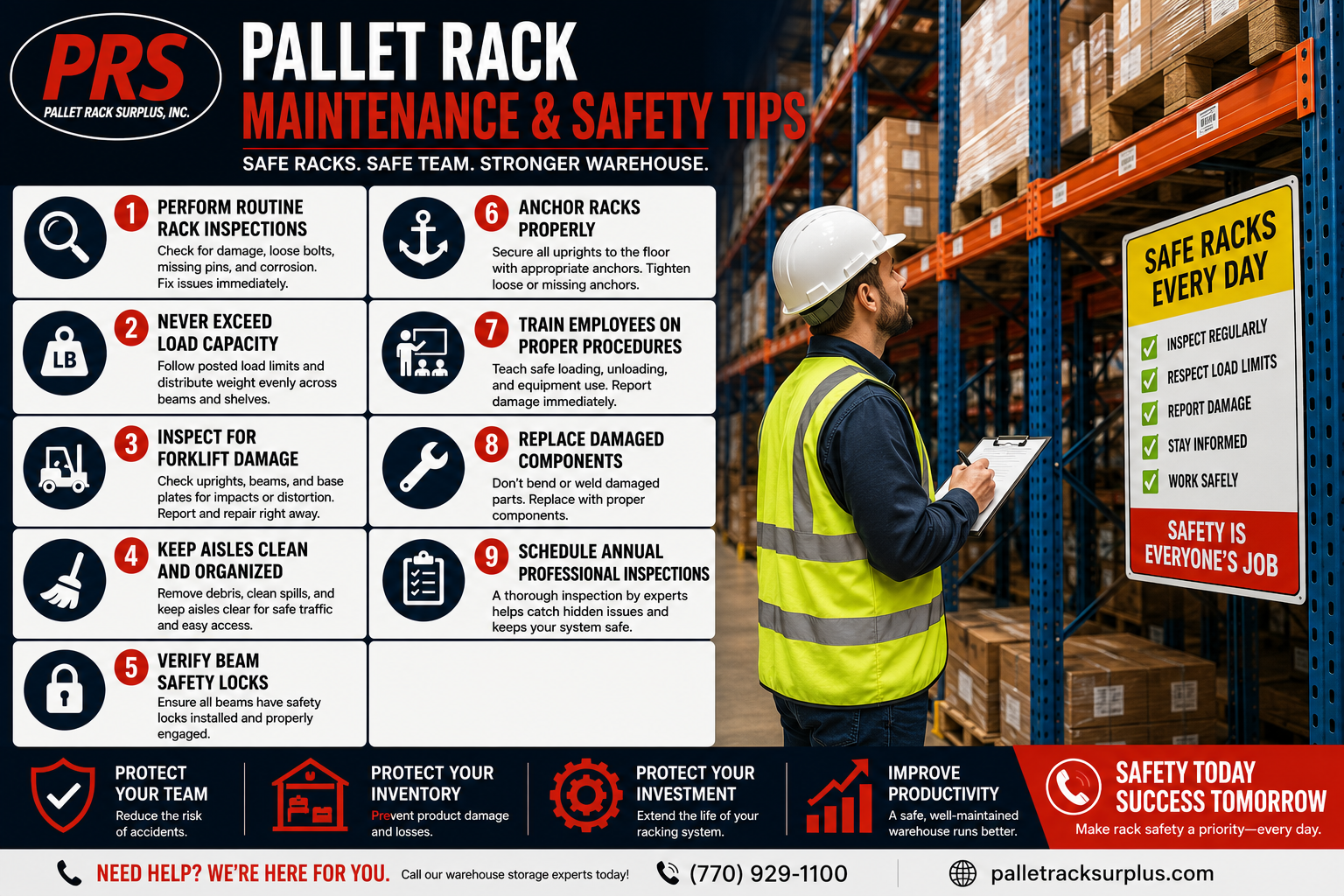Pallet Rack Maintenance & Safety Tips