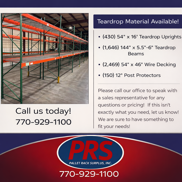 60" x 16' Teardrop Upright / Beams / Wire Green/Orange Package