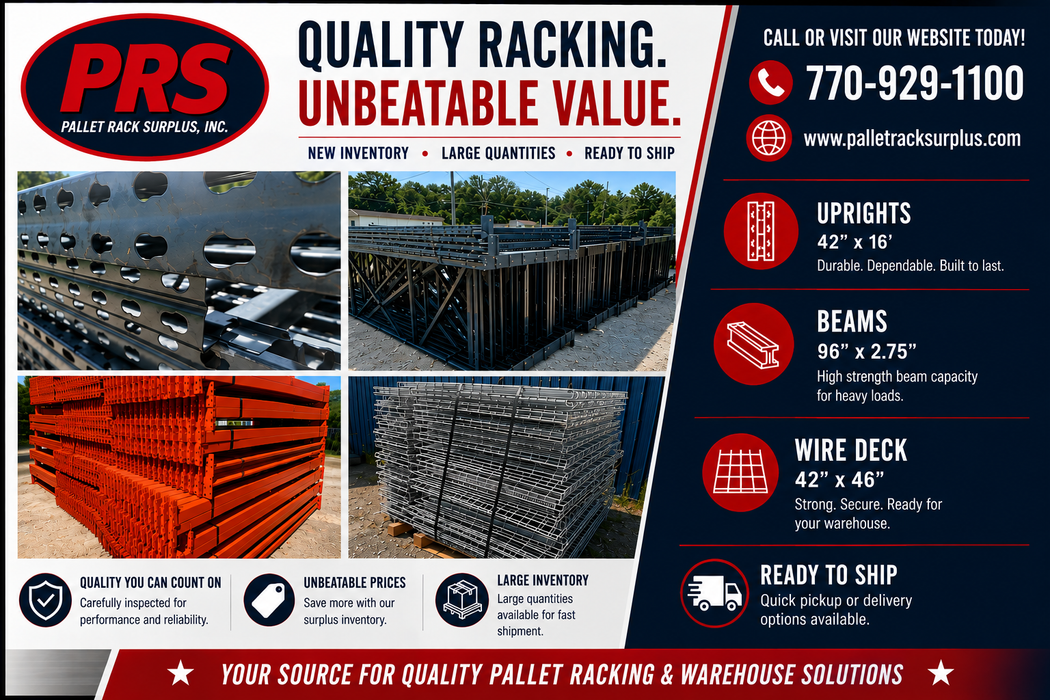 New Inventory!    Teardrop Racking & Metal Shelving