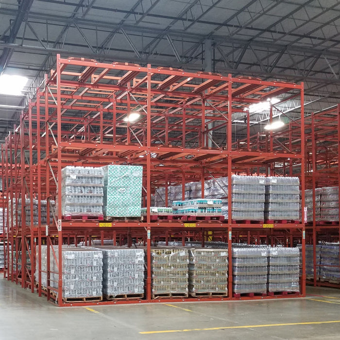 Structural Palet Rack High Density Structural Push-Back Pallet Rack Package — Pallet Rack Surplus